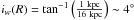 \hbox{$i_w(R)=\tan ^{-1}\left(\frac{1~{\rm kpc}}{16\ {\rm kpc}}\right)\sim 4^\circ $}