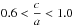 \hbox{$0.6<\dfrac{c}{a}<1.0$}