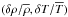 \hbox{$(\delta \rho/\overline{\rho},\delta T/\overline{T})$}