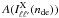 \hbox{$A(I^{\mathrm{X}}_{\ell \ell'} (n_{\mathrm{de}}))$}