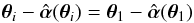 \begin{equation} \vc\theta_i-\hat{\vc\alpha}(\vc\theta_i) =\vc\theta_1-\hat{\vc\alpha}(\vc\theta_1) \label{eq:tahat} \end{equation}