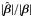 \hbox{$|\hat{\vc\beta}|/|{\vc\beta}|$}