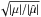 \hbox{$\sqrt{|\mu|/|\hat\mu|}$}