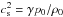 \hbox{$\cssq=\gamma p_{0}/\rho_{0}$}