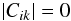 \begin{eqnarray} \left| C_{ik} \right| = 0 \label{full_dr} \end{eqnarray}