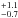 \hbox{$^{+1.1}_{-0.7}$}