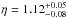 \hbox{$\eta =1.12^{+0.05}_{-0.08}$}