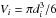 \hbox{$V_{i} = \pi d_{i}^{3}/6$}
