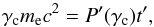 \begin{equation} \label{eq:g_crit} \gc \mel c^2 = P'(\gc)t', \end{equation}