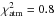 \hbox{$\chi^2\ind{atm}=0.8$}