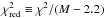 \hbox{$\chi^2\ind{red}\equiv\chi^2/(M-2.2)$}