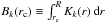 \hbox{$B_k(r\ind{c})\equiv\int_{r\ind{c}}^R K_k(r)\,\hbox{d}r$}