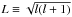 \hbox{$L\equiv\sqrt{l(l+1)}$}