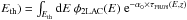 \hbox{$E_{\rm th}) = \int_{E_{\rm th}}{\rm d}E\ \phi_{\rm 2LAC}(E)\ {\rm e}^{-\alpha_0 \times \tau_{\rm FR08}(E,z)}$}