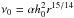 \hbox{$\nu_0=\alpha h_0^2 r^{15/14}$}