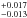 \hbox{$^{+0.017}_{-0.013}$}