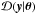 \hbox{$\mathcal{D}(\vec{y}|\vec{\theta})$}