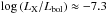 \hbox{$\log \left( L_{\rm X}/L_{\rm bol} \right) \approx -7.3$}
