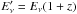 \hbox{$E'_\nu=E_\nu(1+z)$}