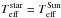 \hbox{$T_\text{eff}^\text{star} = T_\text{eff}^\text{Sun}$}