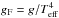 \hbox{$g_{\rm F} = g/T_{\rm eff}^4$}