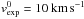\hbox{$v_{\rm exp}^0=10~{\rm km\,s^{-1}}$}
