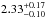 \hbox{$2.33^{+0.17}_{-0.10}$}