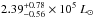 \hbox{$2.39^{+0.78}_{-0.56}\times 10^5 ~L_{\odot}$}