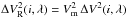 \hbox{$\Delta V^2_{\rm R}(i,\lambda) = V^2_{\rm m}\,\Delta V^2(i,\lambda)$}