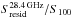 \hbox{$S_{\rm resid}^{\rm 28.4\,GHz}/S_{100}$}