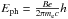 \hbox{$E_{\rm ph}=\frac{Be}{2\pi m_{\rm e} c}h$}