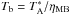 \hbox{$T_\mathrm{b} = T_\mathrm{A}^* / \eta_\mathrm{MB}$}