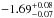 \hbox{$-1.69_{-0.07}^{+0.08}$}