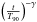 \hbox{$\left(\frac{t}{T_{90}}\right)^{-\gamma}$}