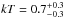 \hbox{$kT = 0.7 _{-0.3}^{+0.3}$}