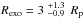 \hbox{$R_\mathrm{exo} =3 \stackrel{+1.3}{_{-0.9}} \,R_\mathrm{p}$}