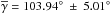 \hbox{$\overline{\gamma}=103.94\degr~\pm~5.01\degr$}