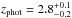 \hbox{$\zp = 2.8^{+0.1}_{-0.2}$}