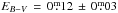 \hbox{$E_{B-V}\,=\,0\fm12\,\pm\,0\fm03$}