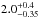\hbox{$2.0^{+0.4}_{-0.35}$}
