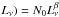 \hbox{$L_{\nu})=N_{0}L_{\nu}^{\beta}$}