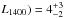 \hbox{$L_{1400})=4_{-2}^{+3}$}