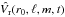 \hbox{$\hat{V_{\rm r}}(r_0,\ell,m,t)$}