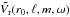 \hbox{$\tilde{V_{\rm r}}(r_0,\ell,m,\omega)$}