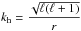 \hbox{$k_{\rm h} = \displaystyle\frac{\sqrt{\ell(\ell+1)}}{r}$}