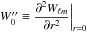 \hbox{${W}''_0 \equiv\displaystyle\frac{\partial^2{W}_{\ell m}}{\partial r^2}\biggr\lvert_{r=0}$}