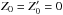 \hbox{${Z}_0={Z}'_{0}=0$}