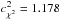 \hbox{$c_{\chi^2}^2= 1.178$}