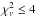 \hbox{$\chi_\nu^2\leq4$}