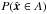 \hbox{$P(\hat{{\vec x}}\in A)$}